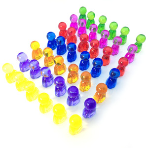 Wholesale 23Mm Translucent Acrylic Cartoon Figure Children Toy Pieces Board for <b>Card</b> Ludo Game - Product Image 2