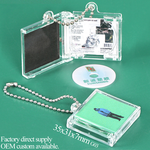 SUNSHING Custom NFC Mini CD Keychain Bulk Kpop Mini Album Case RFID NFC Smart Tag Music CD <b>Disc</b> Keyring <b>Plastic</b> Song Keyholder - Product Image 1