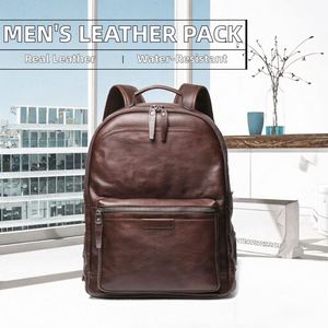 Mochila de Cuero Genuino Crazy Horse Personalizable para Hombre, Mochila de Cuero Vacuno para Portátil - Product Image 2