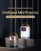 Projecteur LED LCD intelligent Android 4K 300 lumens, système de cinéma maison Android 11 avec batterie intégrée, portable pour la maison et le bureau
