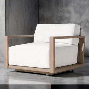 Sillón Giratorio Personalizado, Muebles de Patio de Estilo Moderno, Sofás de Jardín de Madera de Teca para Exteriores - Product Image 1