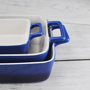 Ensemble de plats à gratin rectangulaires en céramique pour four, ustensiles de cuisson sains - Product Image 6
