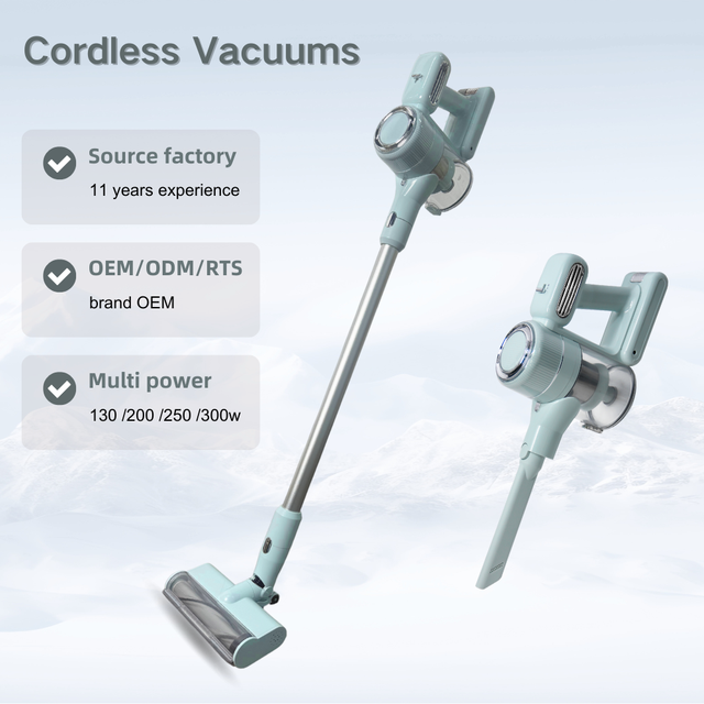 Vaccum OEM/ODM 200W Brushless Wireless Battery Powerful Rechargeable Handheld Stick Cordless Vacuum Cleaner