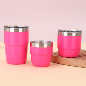 Novedades 2026: Taza <span class=keywords><strong>de</strong></span> Café Apilable Negra <span class=keywords><strong>de</strong></span> Acero Inoxidable <span class=keywords><strong>para</strong></span> Espresso con Recubrimiento en Polvo - Product Image 2