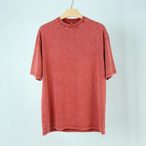 เสื้อยืดคอกลมโอเวอร์ไซส์ทรงหลวมผ้าฝ้ายเนื้อดีระบายอากาศได้ดีสไตล์วินเทจแบบเรียบง่ายสำหรับผู้ชายไซส์ใหญ่ - Product Image 3