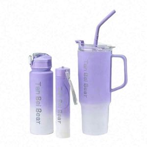 Nouveau 2024 – Ensemble 3-en-1 écologique et portable en acier inoxydable : tasse à eau, paille et broyeur à glaçons, personnalisable avec logo - Product Image 1