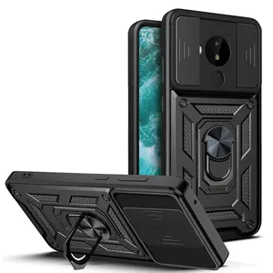 Fábrica Atacado Slide câmera proteção magnética Kickstand Shockproof Phone Case para nokia c10 c21 g11 g21 x100