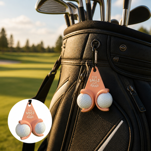Divertido Llavero Porta Pelotas de Golf de Silicona, Regalo Broma para Hombres Golfistas, Accesorios, Bolsa Colgante Doble para Pelotas - Product Image 2