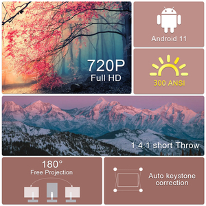 Fábrica al por mayor Dazzler Pocket Projector HY300 Ultra Led Pantalla al aire libre 150 pulgadas <span class=keywords><strong>Mini</strong></span> proyector 4K Android Smart <span class=keywords><strong>Bluetooth</strong></span> Wifi - Product Image 2