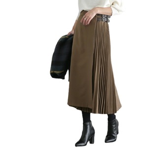 <b>Pleated</b> <b>Skirt</b> <b>Black</b> Ml <b>Long</b> Women Autumn Winter Fashion <b>Skirt</b> With Belt Design - Product Image 4