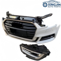 Kit carrosserie complet pour Audi A3 A3L 2018 - 2020 avec pare-chocs, calandre, ventilateur, radiateur, lèvre avant, phares, capot moteur, garde-boue