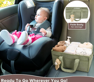 Organisateur de couches portable pour bébé, en <span class=keywords><strong>sherpa</strong></span>, doux et respirant, pour table à <span class=keywords><strong>langer</strong></span>, panier de rangement pour couches, ours en peluche - Product Image 6