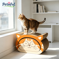 Tunnel pour chat moderne en forme de tête de chat, 100% recyclé, durable, 2 en 1, en carton écologique, jouet à gratter pour chat, conception personnalisée OEM ODM