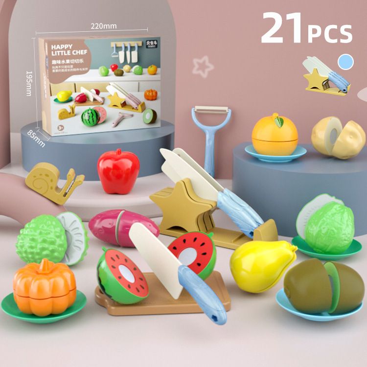 NX218-8 Ensemble de coupe-fruits 21 pièces (bleu)