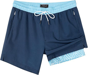 Maillot de bain <span class=keywords><strong>homme</strong></span> décontracté 5 pouces imprimé Maillot de bain séchage rapide en polyester spandex avec doublure de compression pour maillot de bain - Product Image 4