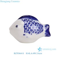 Décoration d'intérieur en céramique de haute qualité en forme de poisson rond, style Art Déco, cadeau pour un anniversaire, multifonctionnel et mobile