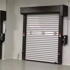 Prix d'usine Entrepôt industriel Portes enroulables Commande électrique Porte à volets roulants en alliage d'aluminium à lamelles à vendre - Product Image 1