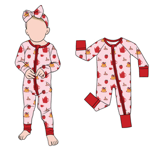 Romper Bayi Bambu Berkualitas Tinggi, Nyaman, Motif Dessert Manis, Resleting, Bernapas, dari Little Glow Kids - Product Image 5