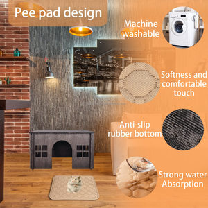 Jouets modernes en bois naturel <span class=keywords><strong>pour</strong></span> hamsters, maison en bois multi-espaces <span class=keywords><strong>pour</strong></span> rongeurs, cachette, villa, labyrinthe, tunnel d'exploration <span class=keywords><strong>pour</strong></span> hamsters heureux - Product Image 3