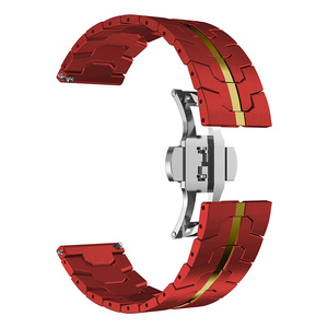 Correa de Color titanio de 20mm-22mm para Samsung para Galaxy Watch 6 Classic 5/4 40 44mm para <span class=keywords><strong>Amazfit</strong></span> <span class=keywords><strong>GTR</strong></span> correa de acero inoxidable - Product Image 6