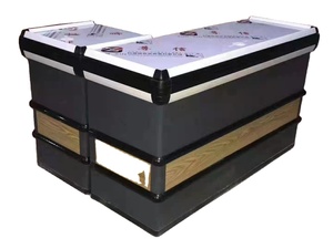 Süpermarket tasarım masası yazarkasa para masa perakende mağaza Metal ödeme sayacı - Product Image 3