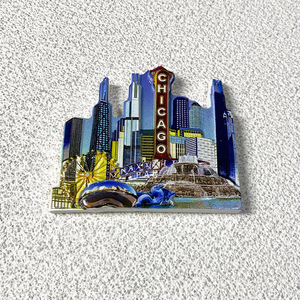 Pegatinas de nevera pintadas en 3D del mundo, artesanías conmemorativas de <span class=keywords><strong>turismo</strong></span> creativo Cultural para decoración del hogar, imanes de nevera promocionales - Product Image 1