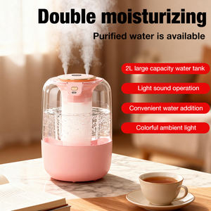 <span class=keywords><strong>Umidificatore</strong></span> d'Aria Moderno a Doppio Spruzzo 2L Silenzioso con Display LCD Luci Notturne Colorate per Camera da Letto Ufficio <span class=keywords><strong>Piante</strong></span> Nebulizzatore a Freddo - Product Image 6