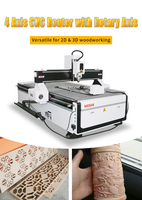 Routeur CNC automatique pour le travail du bois, machine de découpe de contreplaqué, routeur CNC automatique 1325 4 axes, MDF, PVC à vendre
