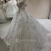Robes de mariée bouffantes à paillettes, modèle exclusif Jancember DW0214, style princesse
