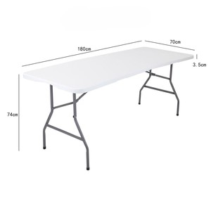 <span class=keywords><strong>Mesa</strong></span> Plegable Rectangular de Plástico HDPE Resistente para Exteriores, Ideal para Picnic, <span class=keywords><strong>Playa</strong></span>, Eventos y <span class=keywords><strong>Camping</strong></span>, en Tamaños de 4, 5, 6 y 8 pies - Product Image 1