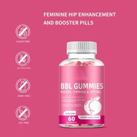Gummies BBL Halal Personnalisées Marque Privée OEM pour Hanches, Fesses et Poitrine – Compléments Végétaliens pour l'Amélioration des Hanches et des Fesses