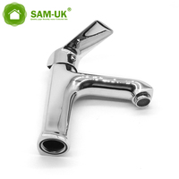 Robinet de lavabo de luxe à levier unique, mélangeur d'eau froide et chaude en alliage de zinc, vente en gros, support d'usine