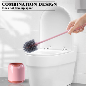 Liushun Da Langlebiger PP+PET Toilettenbürstenhalter mit Langem Griff Platzsparend für das Badezimmer Tropffreie Reinigungsbürste - Product Image 3