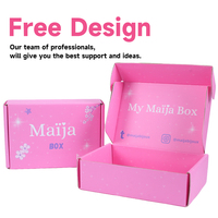 Muestra Gratuita, Caja de Envío y Embalaje Corrugada Cosmética con Forro de Esponja Impermeable Rosa con Logotipo Personalizado