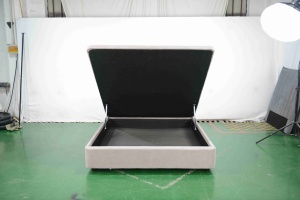 Base de <span class=keywords><strong>Cama</strong></span> Otomana de Perfil Bajo con Almacenamiento, Tamaño Personalizado, Tapizada en Tela Premium, Sin Cabecera, Ahorro de Espacio, con Sistema de Elevación - Product Image 4