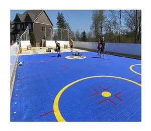 Özelleştirilebilir renk taşınabilir çıkarılabilir mobil açık basketbol sahası fayans yapay çim spor döşeme