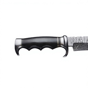Couteaux Bowie industriels faits à la main, lame en acier Damas, manche en bois, couteau Bowie OEM/ODM avec étui en cuir - Product Image 2