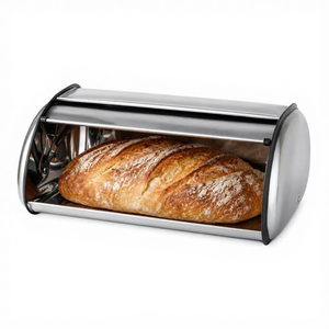 Caja de Pan de Acero Inoxidable con Tapa Abatible, Contenedor de Almacenamiento de Alimentos a Prueba de Humedad y Polvo para Cocina - Product Image 4