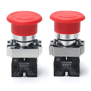 CNAOM Emergency Stop <b>Button</b> <b>Switch</b> XB2-BS542C 22mm Red Mushroom Head <b>Push</b> <b>Button</b> With Screw Terminal IP40 - Product Image 3