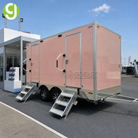 Goeasy Luxe Toilettes Mobiles et Salle de Douche Portable, Remorque Sanitaire Extérieure en Acier pour Camping-Car