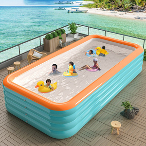 Piscina Gonfiabile Autogonfiabile in PVC per Esterni, Galleggiante per Nuoto, per Famiglie e Giochi d'Acqua in Giardino - Product Image 2