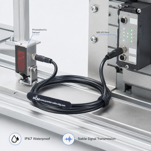 Câble d'extension de capteur M8 à 3 broches A-Code mâle-femelle 22AWG blindé IP67 étanche pour automatisation industrielle et actionneur - Product Image 2