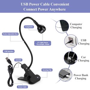 Nouvelle Lampe UV LED Mini Transfrontalière pour Ongles, Lampe de Table USB à Col de Cygne Portable pour Séchage de Gel et Vernis à Ongles - Product Image 3