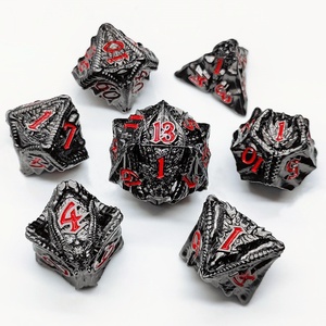 MINI PLANET Jeu de <span class=keywords><strong>d</strong></span>és Dragon en alliage de zinc, polyédrique, écologique, durable, 7 pièces pour jeux de rôle sur table (TRPG/<span class=keywords><strong>D</strong></span>&<span class=keywords><strong>D</strong></span>) - Product Image 2