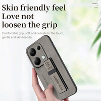 Coque arrière en cuir TPU antichoc avec support pour Xiaomi Redmi Note 13 Pro 4G Poco X6 Pro