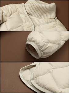 <span class=keywords><strong>Doudoune</strong></span> légère pour femmes <span class=keywords><strong>mi</strong></span>-longueur automne et hiver nouvelle veste coréenne <span class=keywords><strong>longue</strong></span> à col en V doublure intérieure sans col - Product Image 4