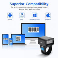 Escáner de Código de Barras de Anillo Portátil JR Z01, Diseño Giratorio Ajustable, Lector Rápido con Imagen CMOS, Hardware para Transportistas de Logística
