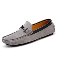 Mocassins pour hommes, chaussures de conduite, Penny Loafers, en faux daim et nubuck, à enfiler, pour affaires, légers et respirants