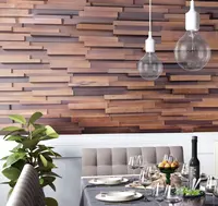 Paneles de madera decorativos para pared interior, efecto de madera 3d