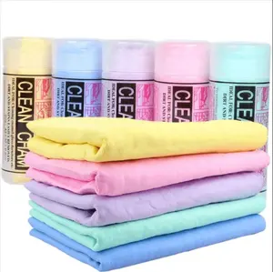 Custom super absorbent car drying cloths scratch-free synthetic chamois towel pva shammy cloth